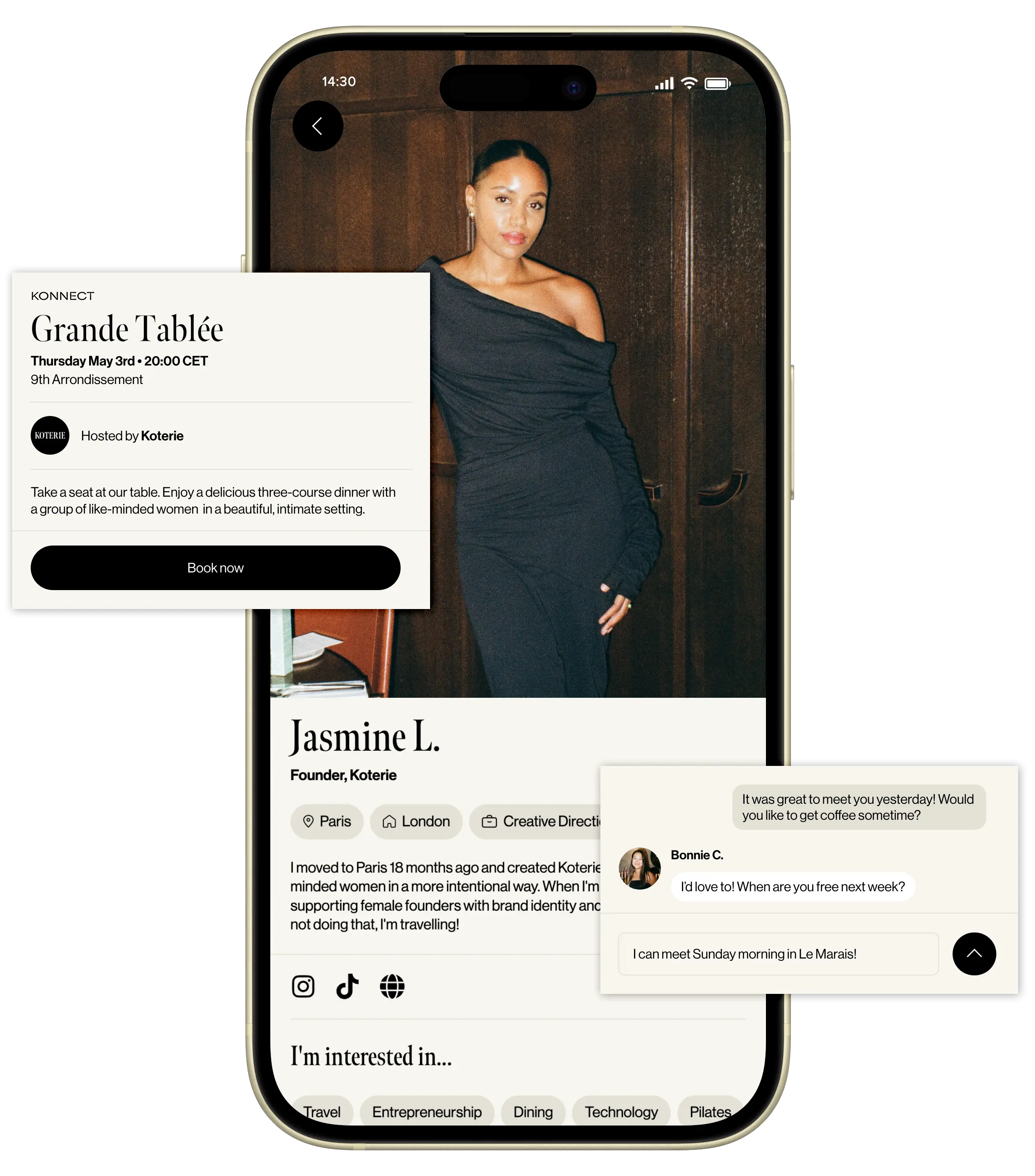 Koterie mobile experience